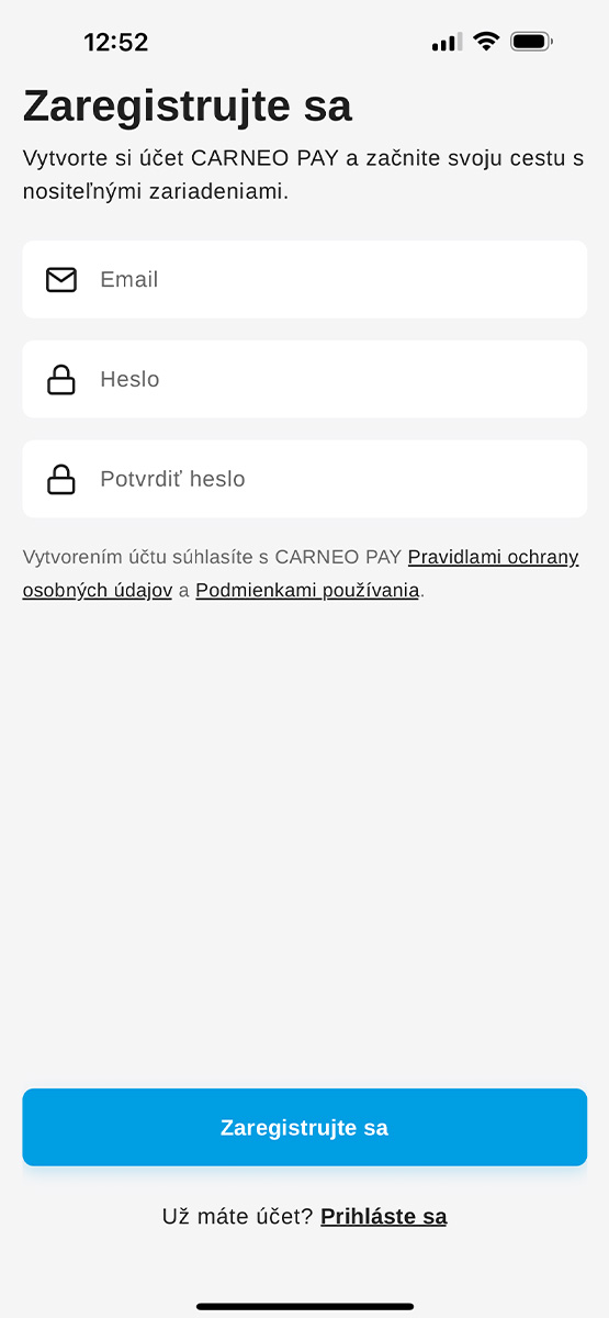 Carneo pay pridanie redistracia